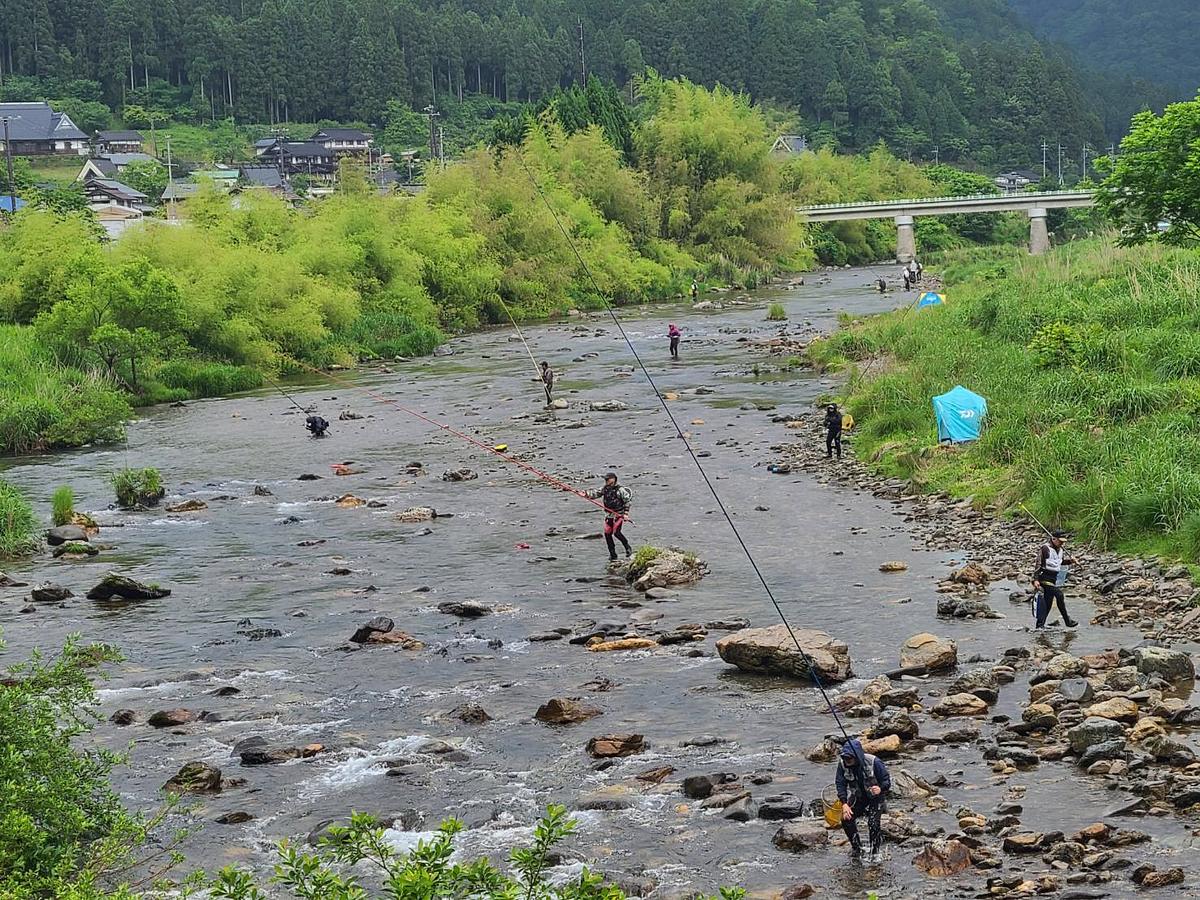 今年(令和7年)の解禁日の美山川での光景