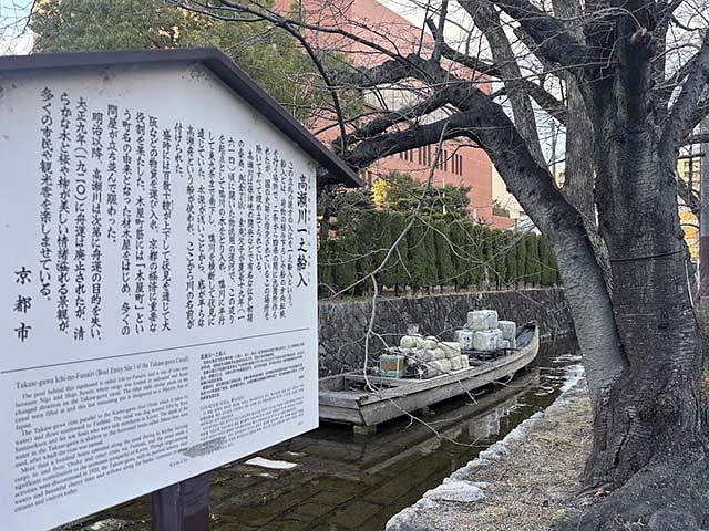 御池通のすぐ南側にある高瀬川一之舟入