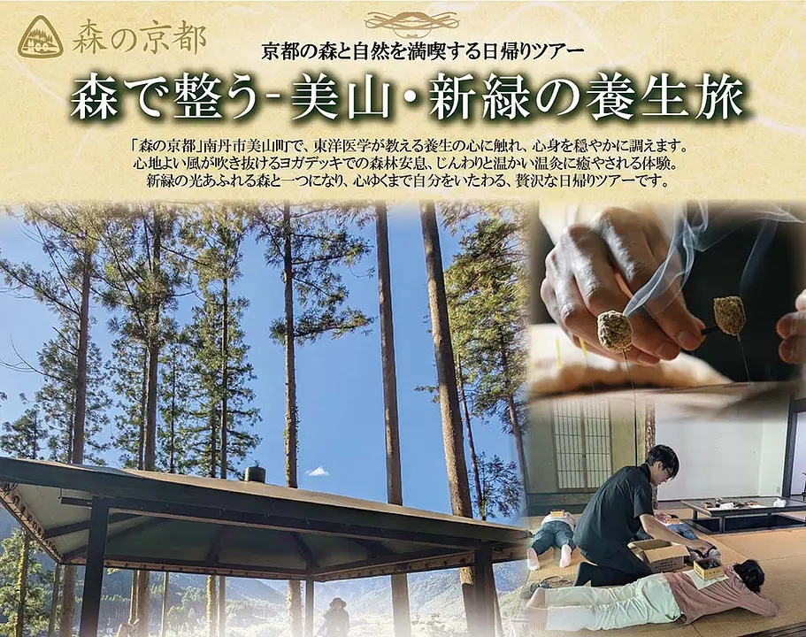 京都の森と自然を満喫する日帰りツアー「森で整うー美山・新緑の養生旅」