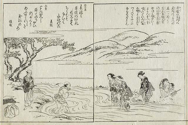 都名所図会に描かれた井堤の玉川